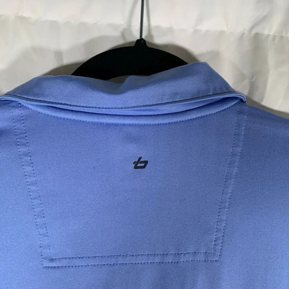 Bolle Golf Men’s XL Blue Striped Polo Short Sleeve Tech Collared Button - Picture 8 of 8